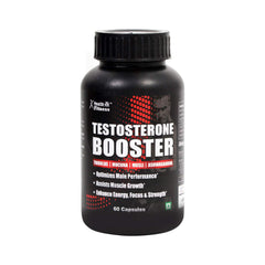 Healthvit Fitness Testosterone Booster Supplement - Boost Men's Muscle Growth| Energy, Stamina, and Strength | Fat loss supplements for men | Testosterone Booster for Men Gym - Pack of 60 Capsules