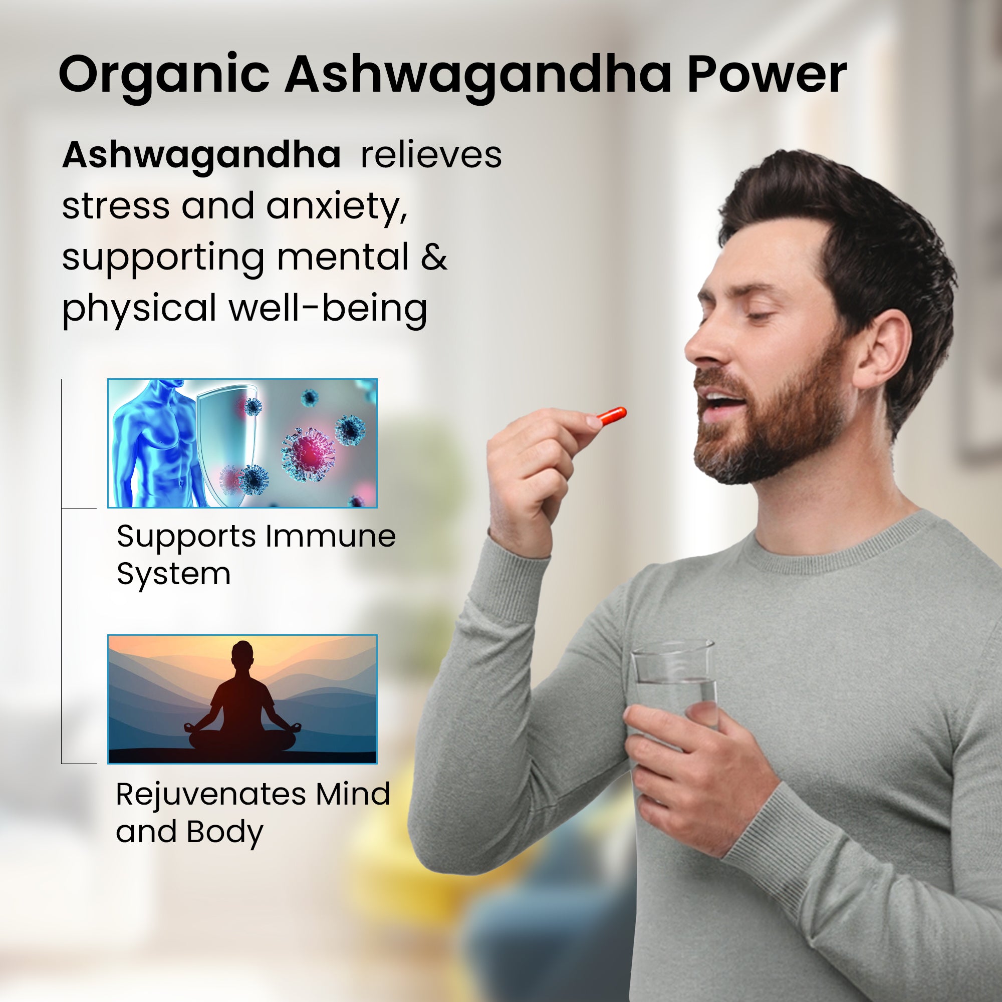 Healthvit ashwagandha capsules - Healthy lifestyle support capsules