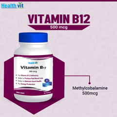 Healthvit Vitamin B12 - Energy boost during workouts