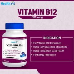 Healthvit Vitamin B12 - Ideal for daily vitamins