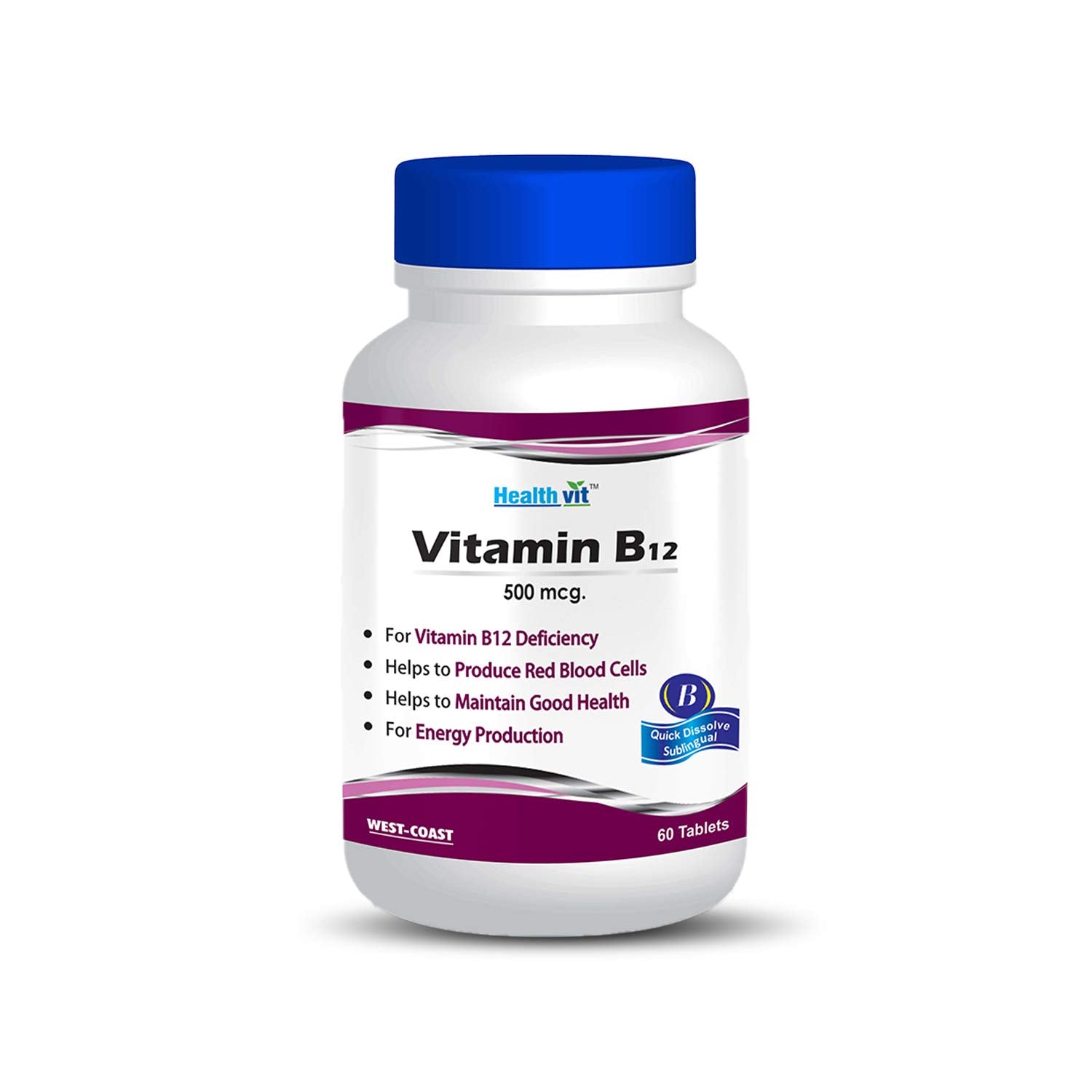 Healthvit Vitamin B12 - Cognitive function support tablets