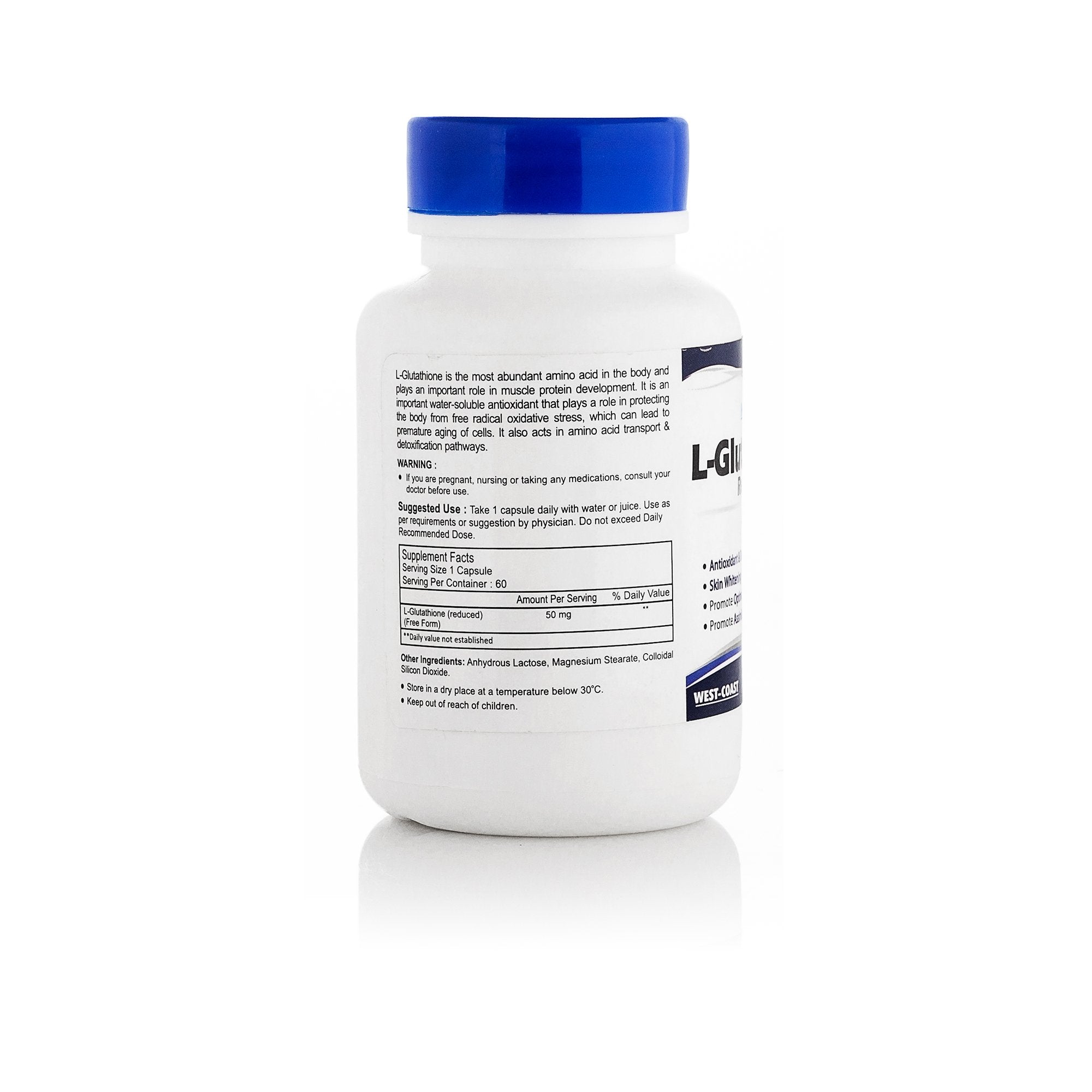 Healthvit L-Glutathione 50 Mg 60 Capsules Healthvit L-Glutathione 50 Mg 60 Capsules
