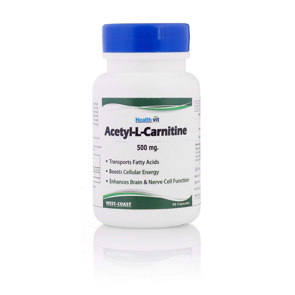 Healthvit Acetyl L-Carnitine (Alcar) 500mg | Supercharges Brain Healthvit Acetyl L-Carnitine (Alcar) 500mg | Supercharges Brain