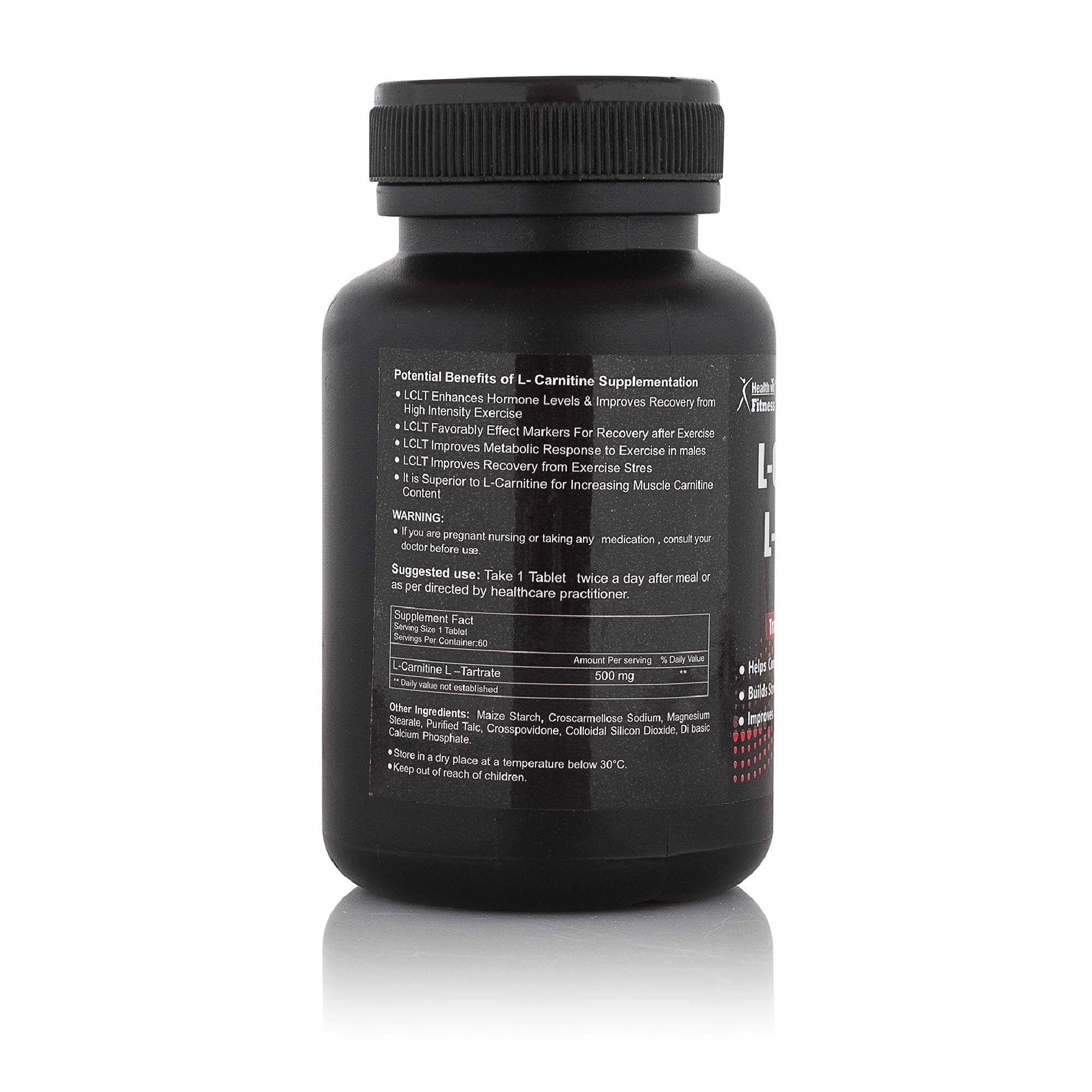 Healthvit L-Carnitine L-Tartrate 500 mg | Weight Loss Supplement, Fat Healthvit L-Carnitine L-Tartrate 500 mg | Weight Loss Supplement, Fat
