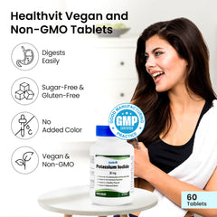 Healthvit potassium iodide - vegan health supplement