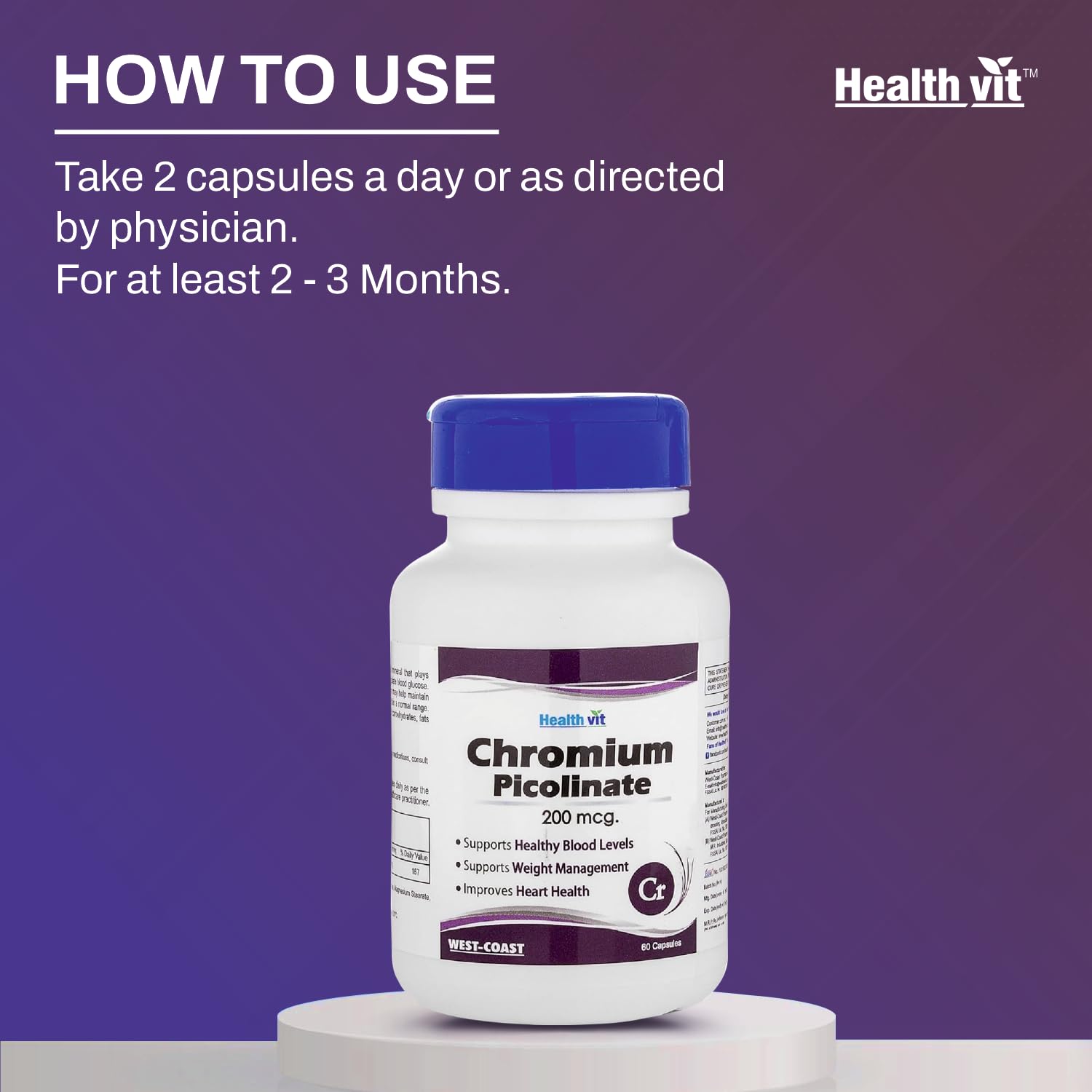 NutriVolv Chromium Picolinate 1000µg - 120 Vegan Tablets For Glucose Metabolism, Cravings & Energy Support