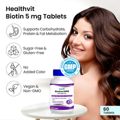 Healthvit Biotino5000 - Easy-to-swallow biotin supplement