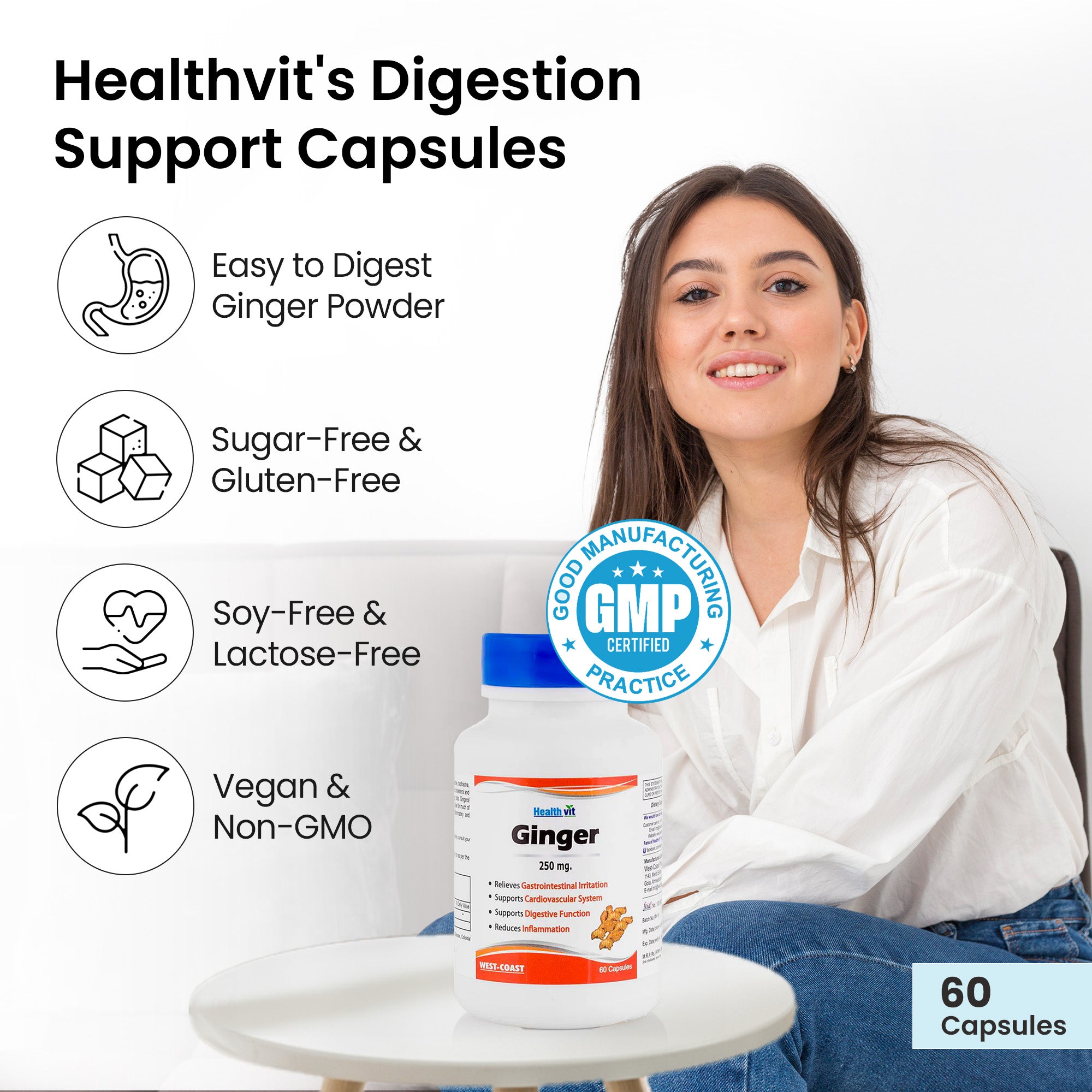 Healthvit ginger capsules - perfect for on-the-go health