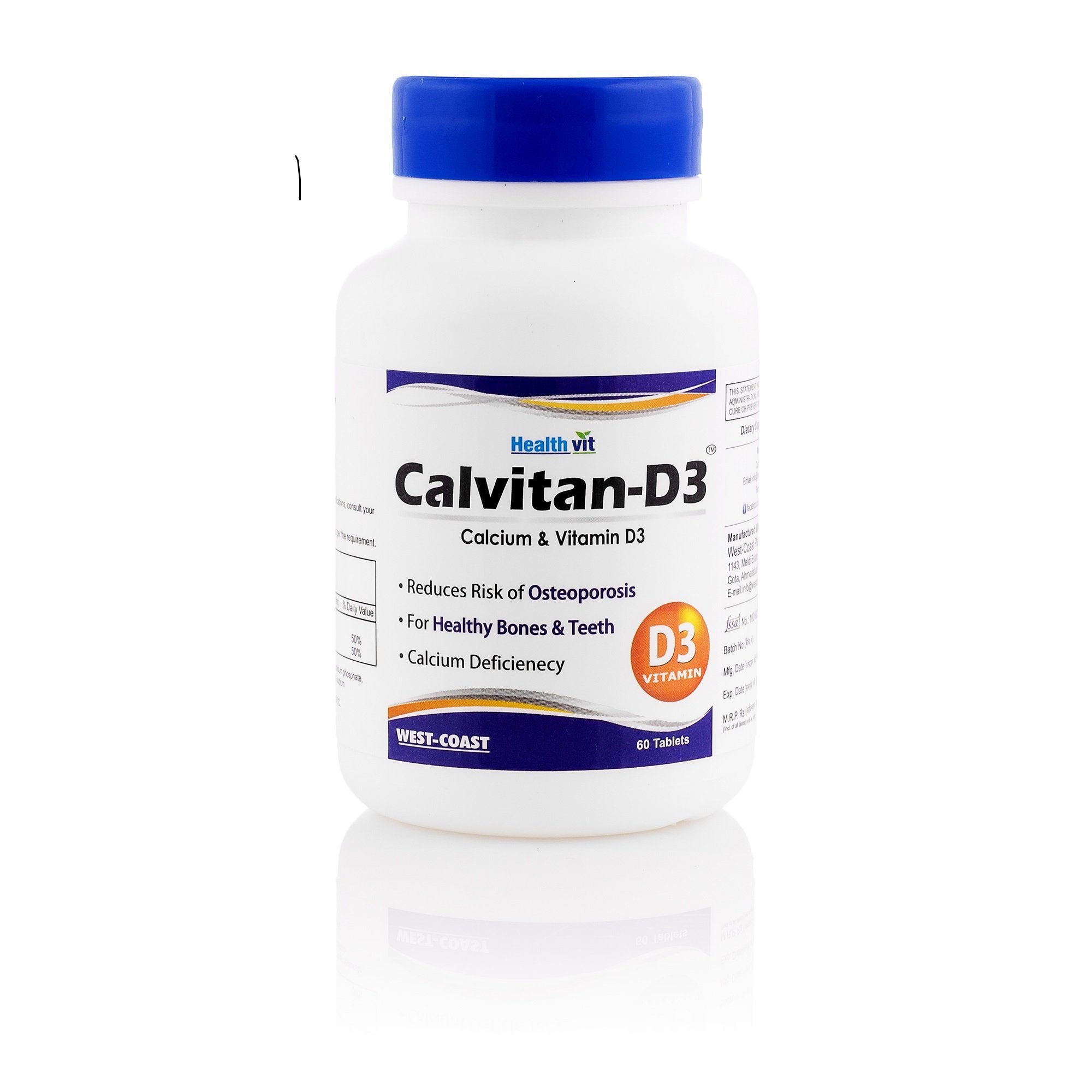 Healthvit Calvitan-D - Unflavoured health tablets