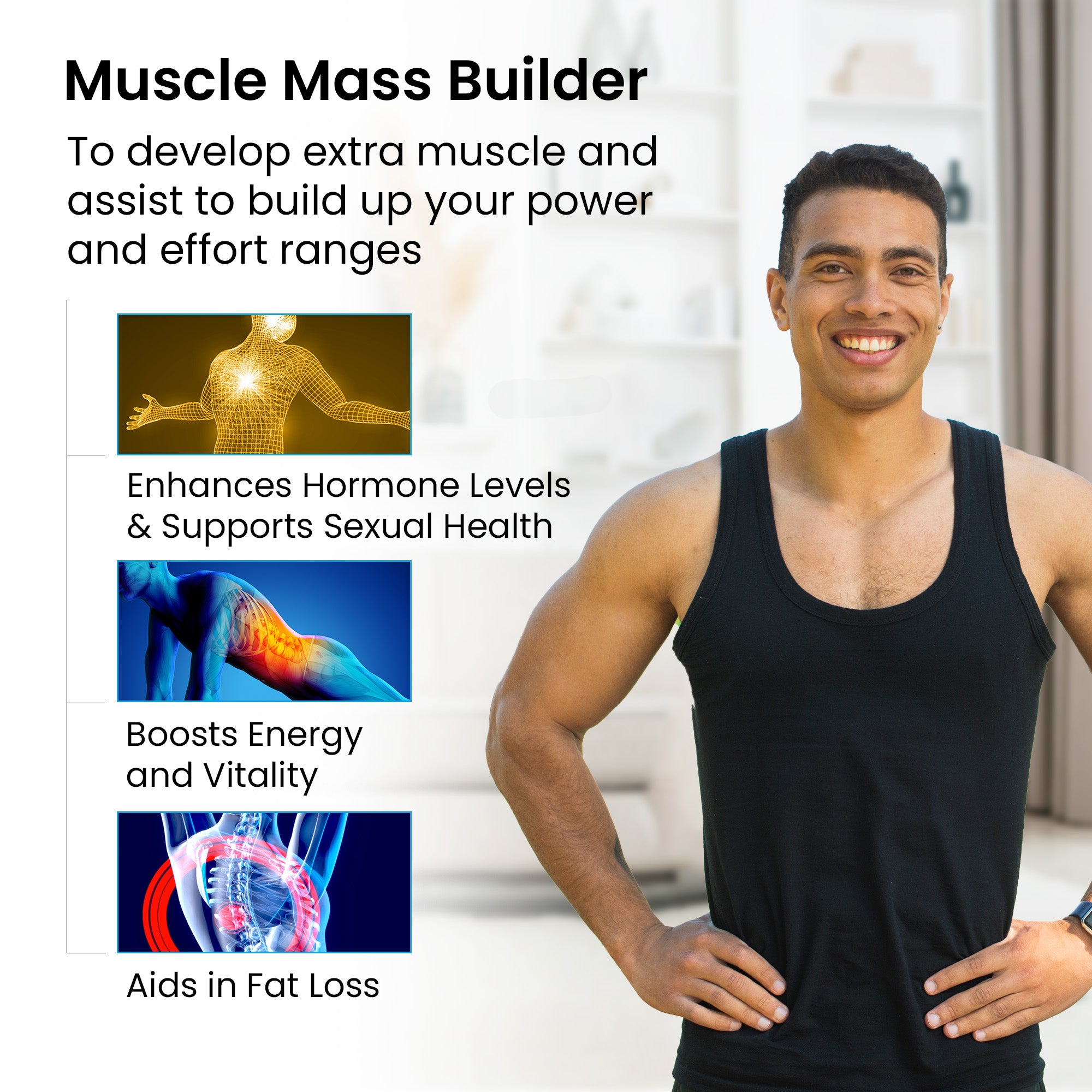 Muscle Boost Booster Healthvit Fitness Testosterone Booster Supplement and Boost Men Muscle