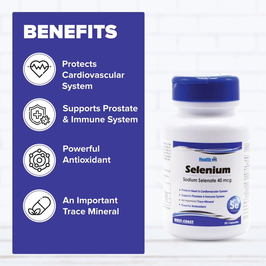 Healthvit Selenium 40mcg - Important Trace Mineral | Powder