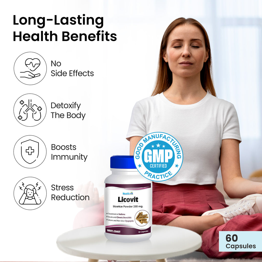 Healthvit Licovit - 250 mg (60 Capsules, Licorice Powder)