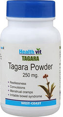 Healthvit Tagara for Sleep Disorders - 250 mg (60 Capsules, Tagara Powder)