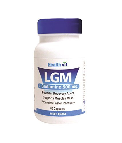 Healthvit LGM L-Glutamine Powder 500 mg - 60 Capsules