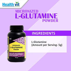 Healthvit Fitness Micronized Glutamine Powder - 100 g (Unflavored)