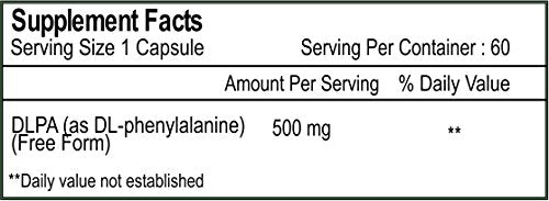 Healthvit DL-Phenylalanine 500mg 60 Capsules