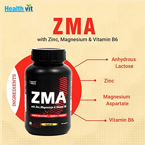Healthvit Fitness ZMA Nightime Recovery Support - 90 Capsules