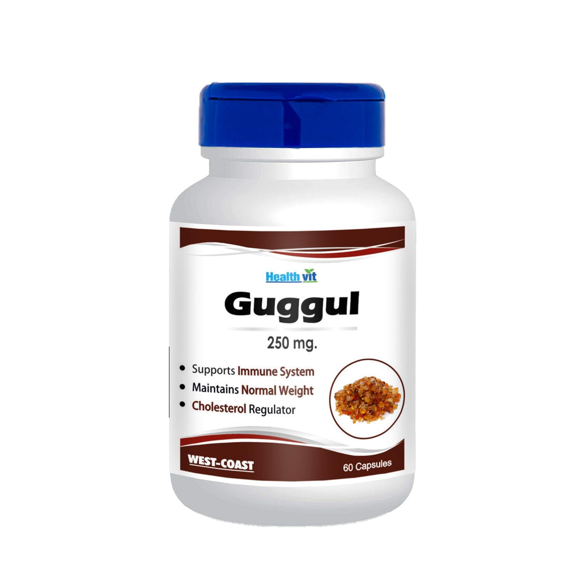 Healthvit Guggul Powder 250 mg Supplement 60 Capsules