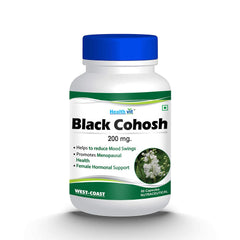 Healthvit Black Cohosh Root Extract 200mg For Women | Helps To Reduce Mood Swings | Promotes Menopausal Health | 100% Natural And Vegan | 60 Capsules