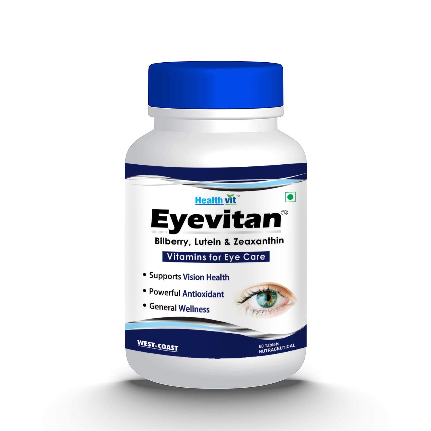 Healthvit Eyevitan | 20+ Vitamins for Eye Care | Bilberry 60mg, Lutein 4mg & Zeaxanthin for Enhance Vision, Reduce Eye Strain and Overall Eye Health | Blue Light, Glare Sensitivity & Digital Guard Formula – 60 Tablets