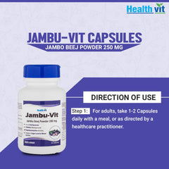 Healthvit JAMBU-VIT Jambo Beej Powder 250 mg 60 Capsules