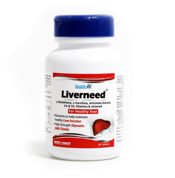 Healthvit Liverneed L-Glutathione, L-Carnitine, Co-Q 10, Vitamins Healthvit Liverneed L-Glutathione, L-Carnitine, Co-Q 10, Vitamins