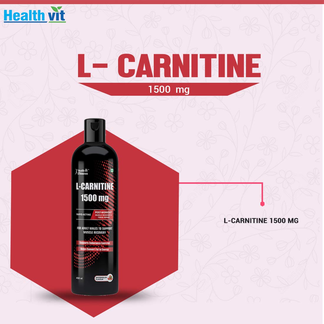 Healthvit Fitness L-Carnitine -1500 Mg for Adult Males to Support Healthvit Fitness L-Carnitine -1500 Mg for Adult Males to Support