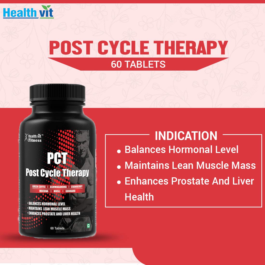 Healthvit Fitness PCT for Kidney Detox, Liver Detox & Testosterone