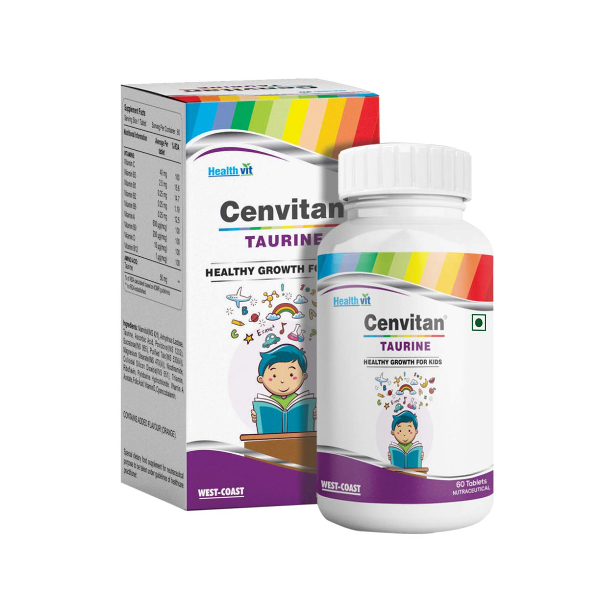 Healthvit Cenvitan Taurine Healthy Growth for Kids - 60 Tablets