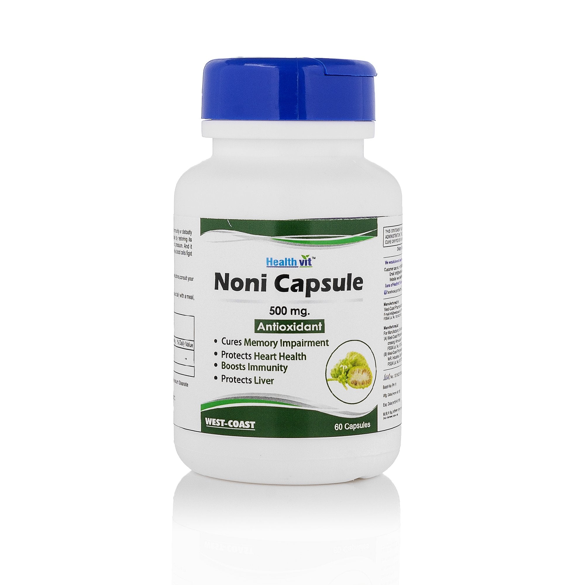 Healthvit Noni Extract 500 mg Antioxidant - 60 Capsules