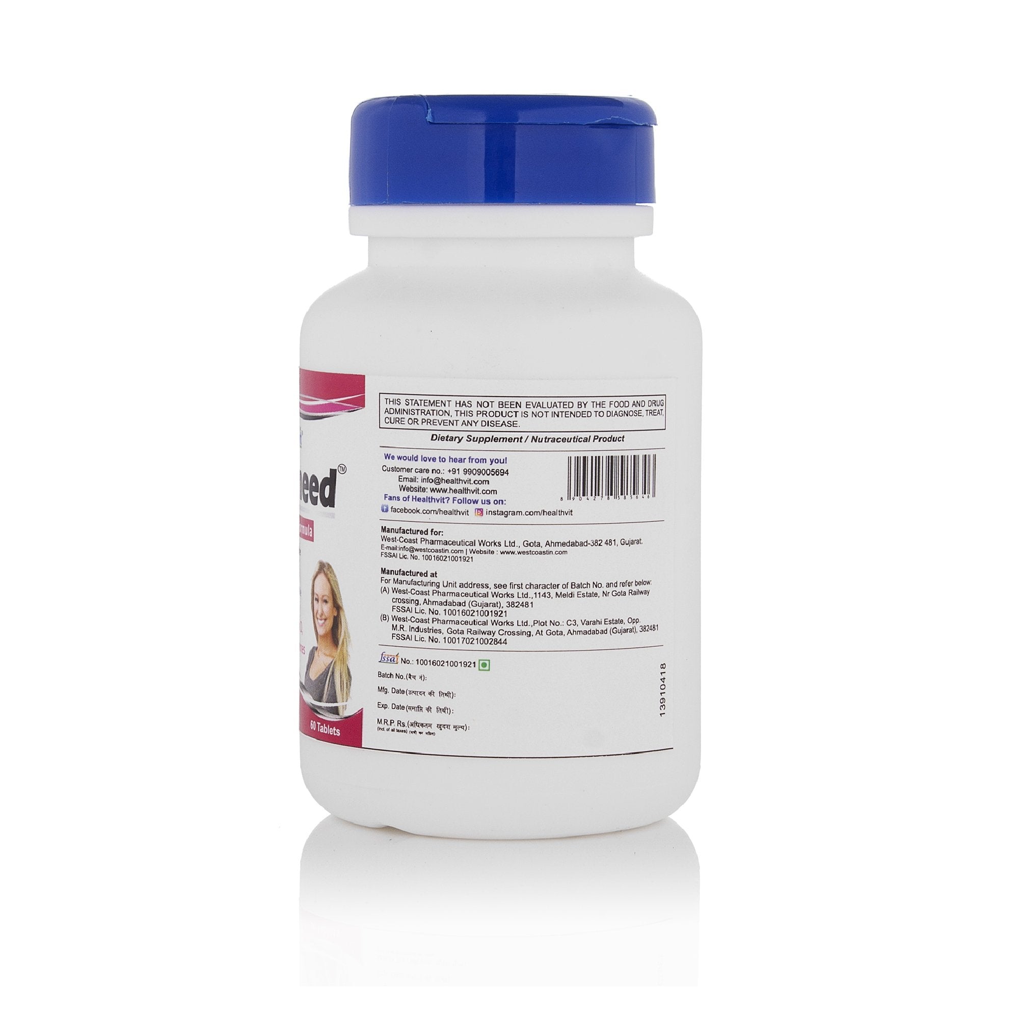 Manoneed Healthvit Manoneed Menopause Formula For Women 60 Tables (Calcium