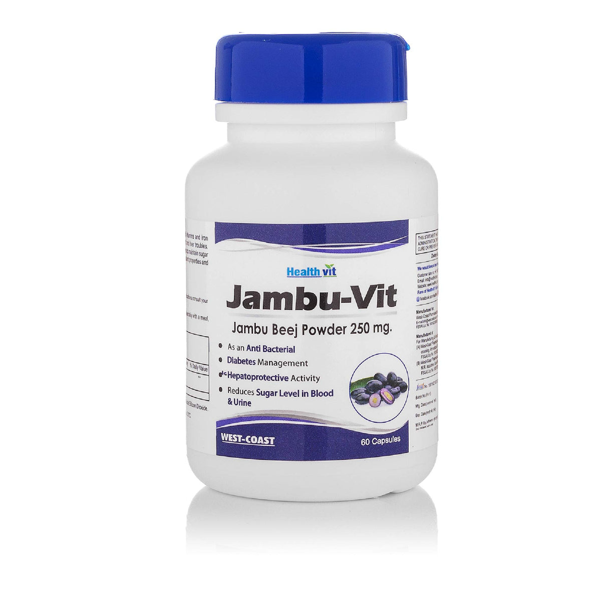 Healthvit JAMBU-VIT Jambo Beej Powder 250 mg 60 Capsules