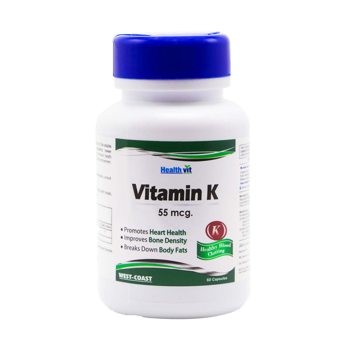HealthVit Vitamin K 55 mcg – 60 Capsules
