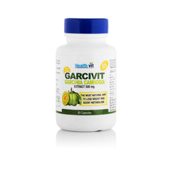 Healthvit Garcivit Pure Garcinia Cambogia Supplements - 500 mg (60 Capsules)