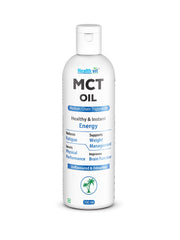 Healthvit MCT Oil From Coconut Oil Unsweetened Keto Diet Sports | For Healthy And Instant Energy | Unflavoured & Odourless | Improves Brain Function | 100% Natural & Gluten Free | 100ml