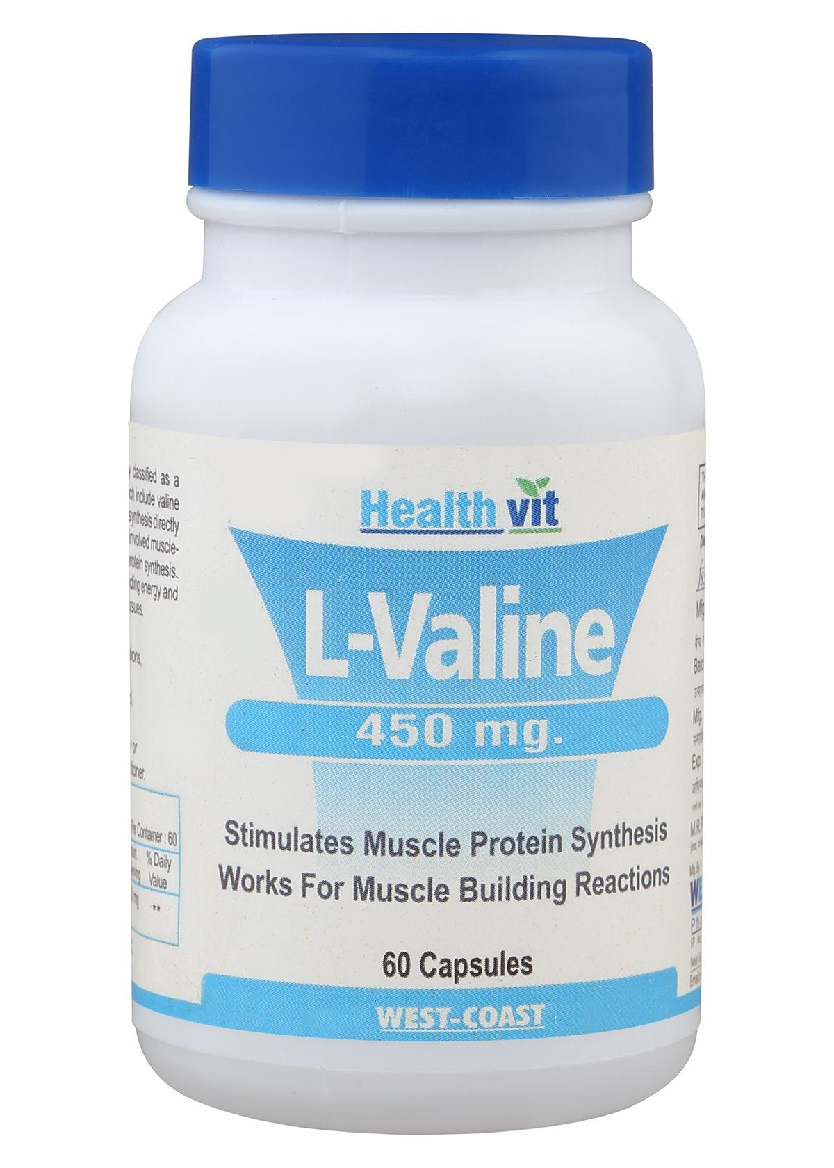 Healthvit L-Valine 450 mg - 60 Capsules