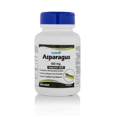Healthvit Asparagus 400mg (20% Saponin) | Improve Immune System & Urinary Tract Function | Vegan & Gluten Free | 60 Capsules