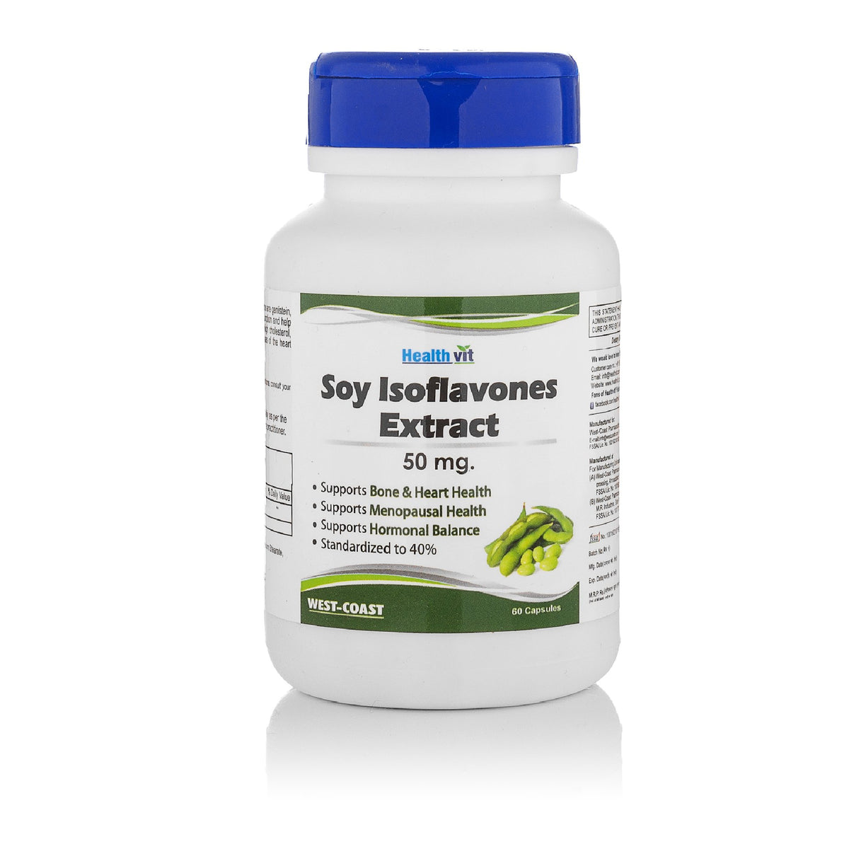 Healthvit Soy Isoflavones Extract 50 mg - 60 Capsules