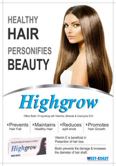 Highgrow Hair Supplement (Biotin, CoQ-10 & Vitamin E) 10 tablet (Pack of 2)
